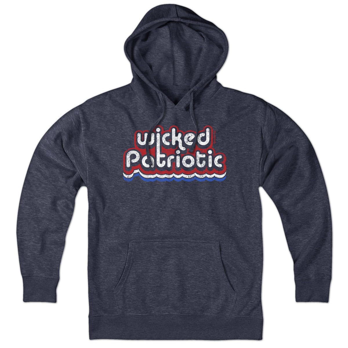 Chowdaheadz Wicked Patriotic Retro Hoodie - Unisex Pullover Sweatshirt | Soft Cotton Blend | Perfect for 4th of July, Veterans Day & Patriotic Events