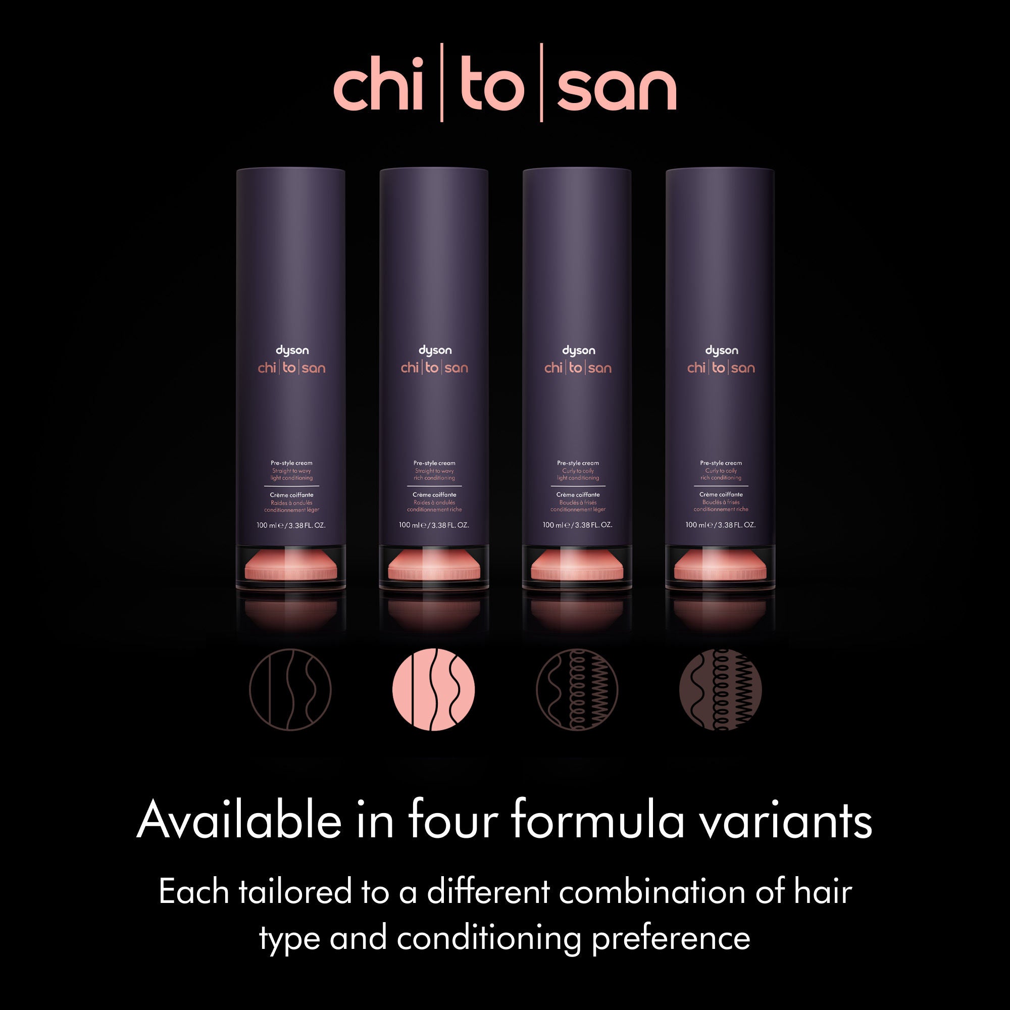 Chitosan Pre-Style Cream for Straight to Wavy Hair - Rich Conditioning Treatment for Smooth & Shiny Hair - Perfect for Daily Styling & Heat Protection