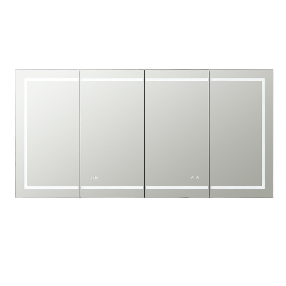 Aquadom Signature Royale 72x36 Inch LED Lighted Bathroom Medicine Cabinet with Mirror - Perfect for Modern Home & Spa Style Bathrooms