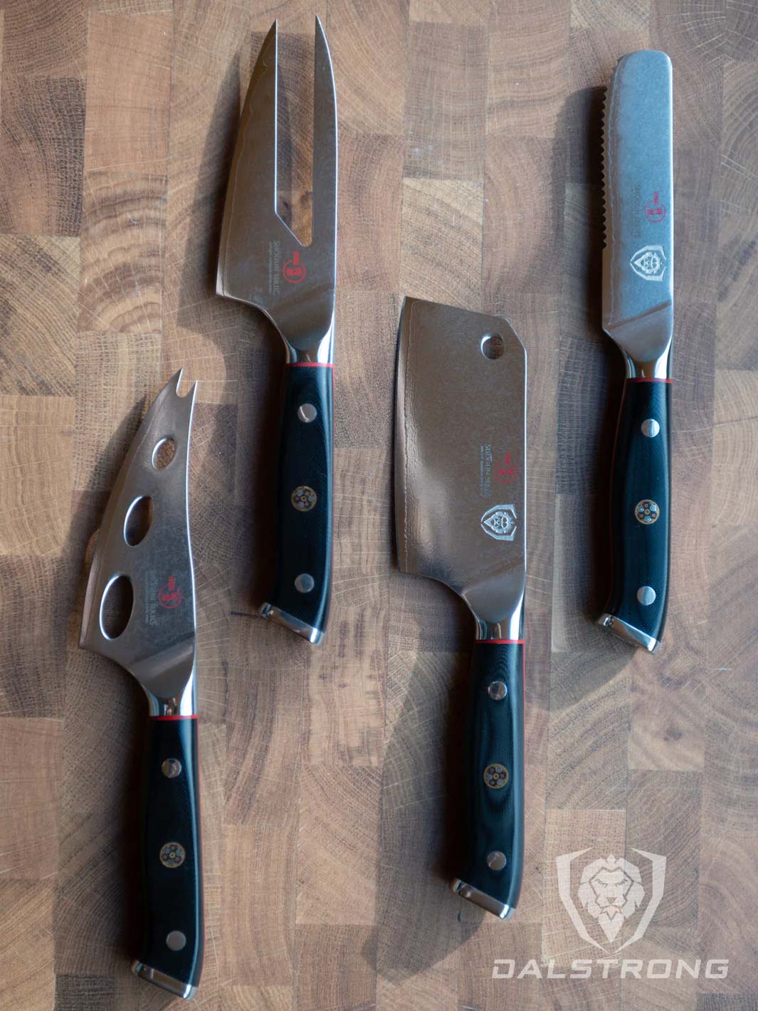 Dalstrong Shogun Series ELITE 4-Piece Cheese Knife Set - Premium Stainless Steel Cheese Slicers for Charcuterie Boards, Wine Pairings & Gourmet Entertaining