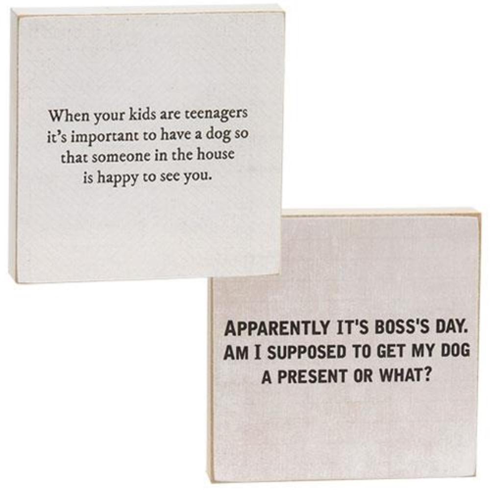 Bosses Day Square Block 2 Assorted - Perfect Office Desk Decor & Gift for Boss Appreciation Day