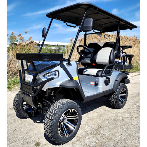48V Electric Golf Cart 4 Seater - Lifted Renegade+ Edition Utility UTV | Compare to Coleman & Kandi | Red | Perfect for Golf Courses, Campuses & Resort Transportation