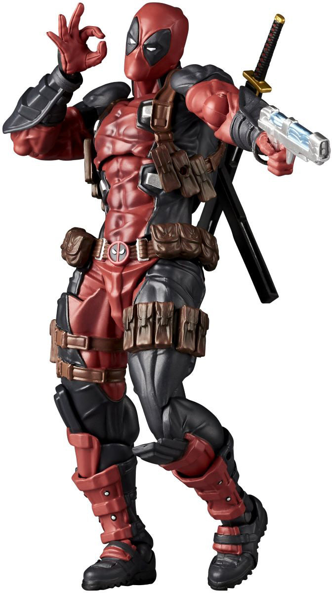 Amazing Yamaguchi Revoltech Deadpool 2.5 Action Figure - Highly Articulated Collectible Toy for Marvel Fans | Perfect for Display, Photography & Cosplay Play