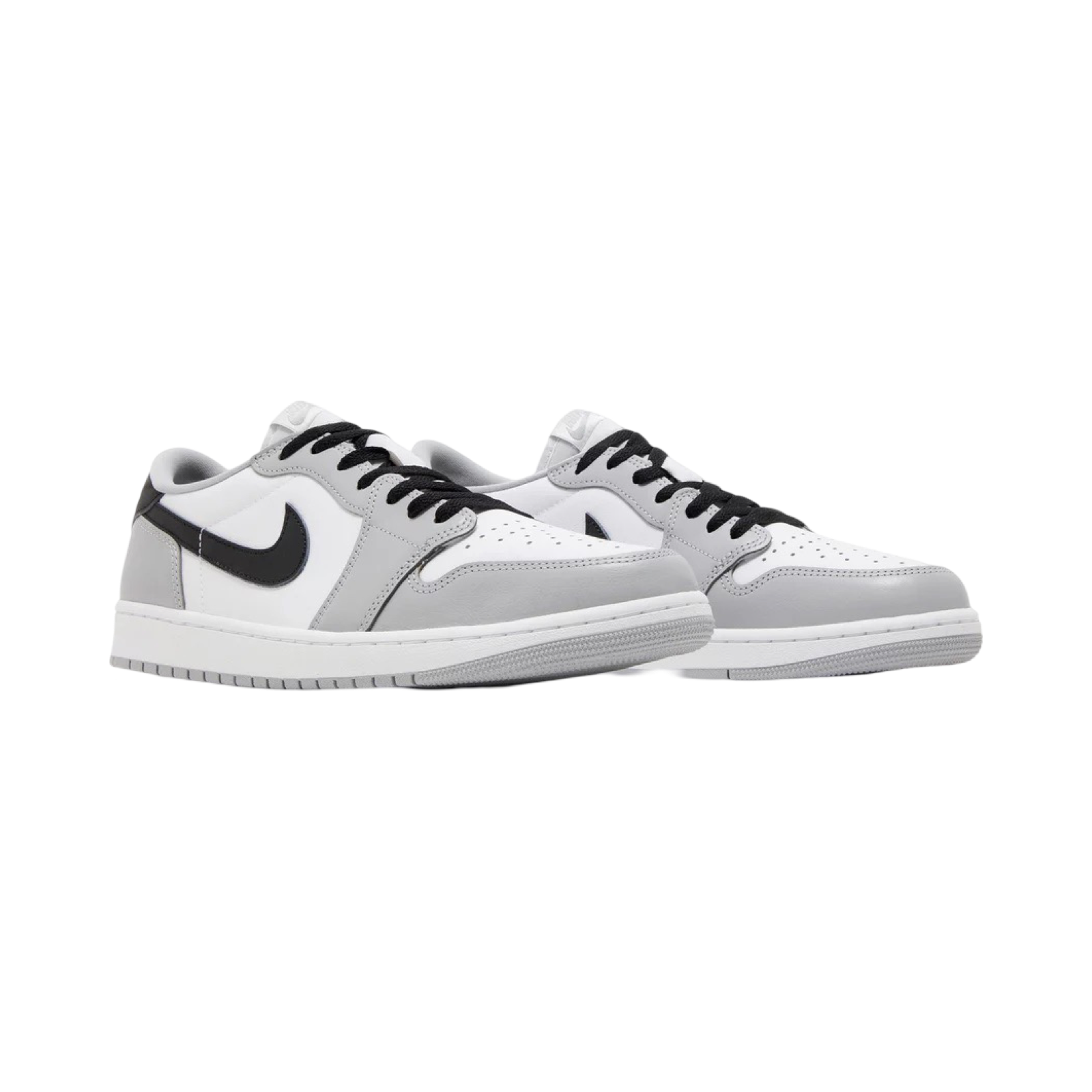 Air Jordan 1 Low OG Barons Sneakers - White Black Wolf Grey Colorway - Men's Basketball Shoes for Casual Wear & Street Style