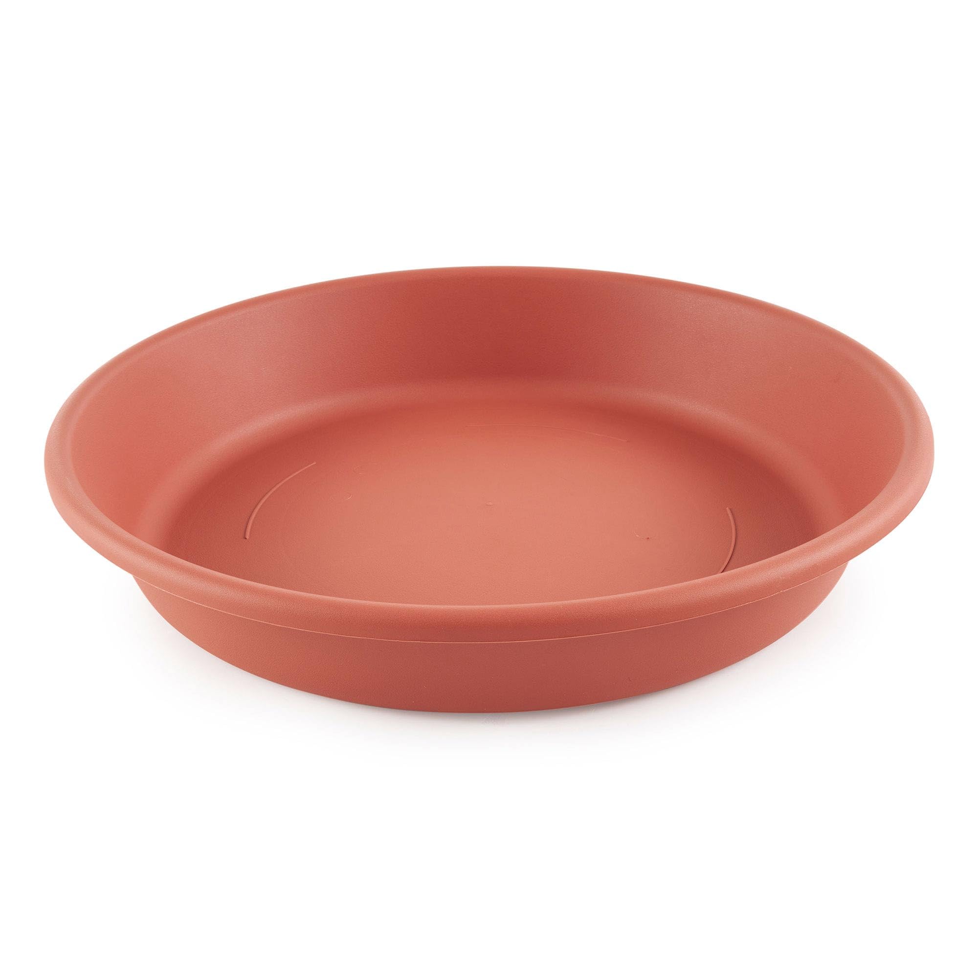 HC Companies Classic 17.63 Inch Round Plastic Flower Pot with Deep Saucer - 12 Pack Terracotta Planter for Indoor/Outdoor Plants - Perfect for Home Garden, Patio Decor, and Nursery Use