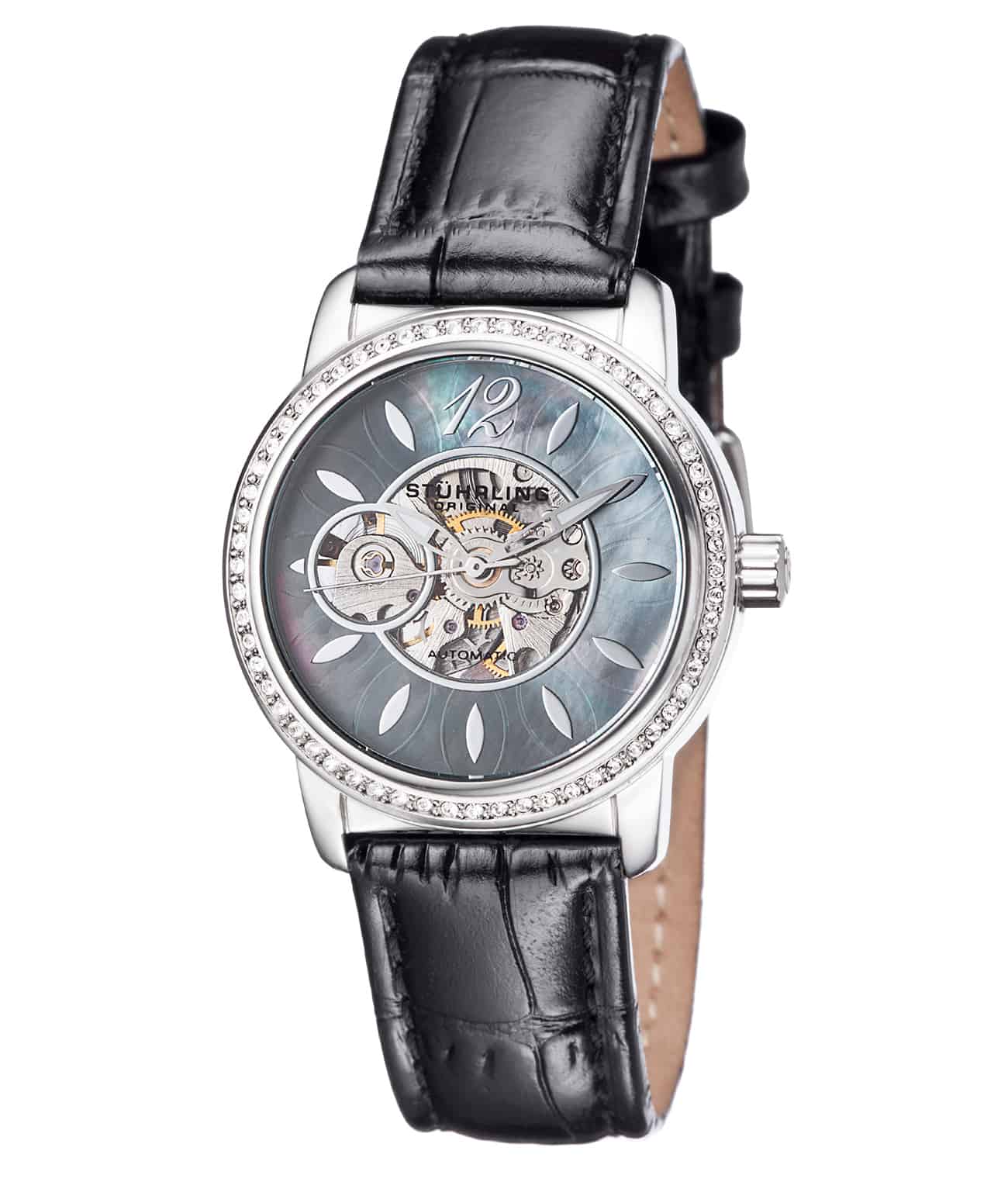 Delphi 856 Automatic 34mm Skeleton Watch - Luxury Mechanical Timepiece for Men - Perfect for Business, Formal Events & Everyday Wear