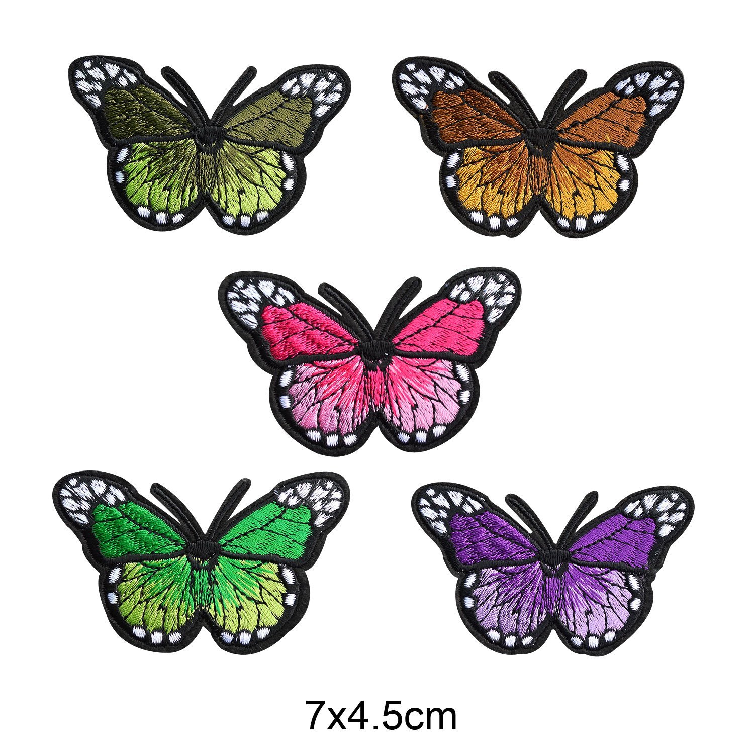Butterfly Iron On Patches - 25 Pack Assorted Embroidery Appliques for DIY Clothing, Bags & Accessories - Perfect for Denim Jackets, Backpacks & Jeans Repair