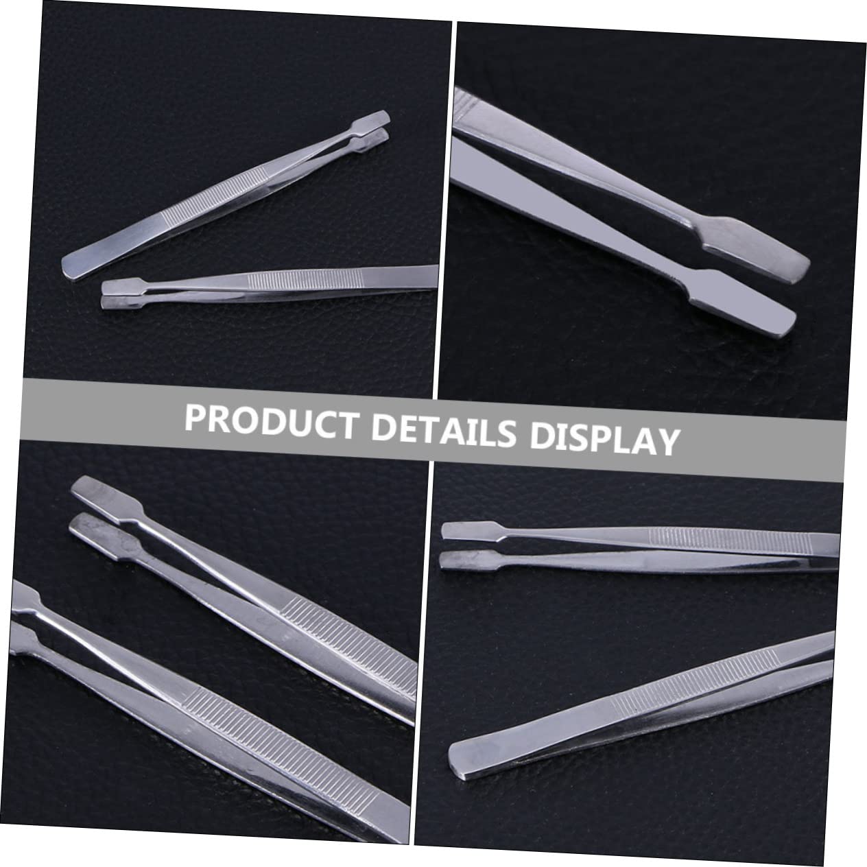 IPetBoom 3-Piece Stainless Steel Eyelash Tweezer Set - Precision Eyelash Extension & Nail Art Tools for Professionals | Perfect for False Lashes, Cluster Lashes & Nail Stickers (Portable, Durable) | Salon, Home & Travel Use