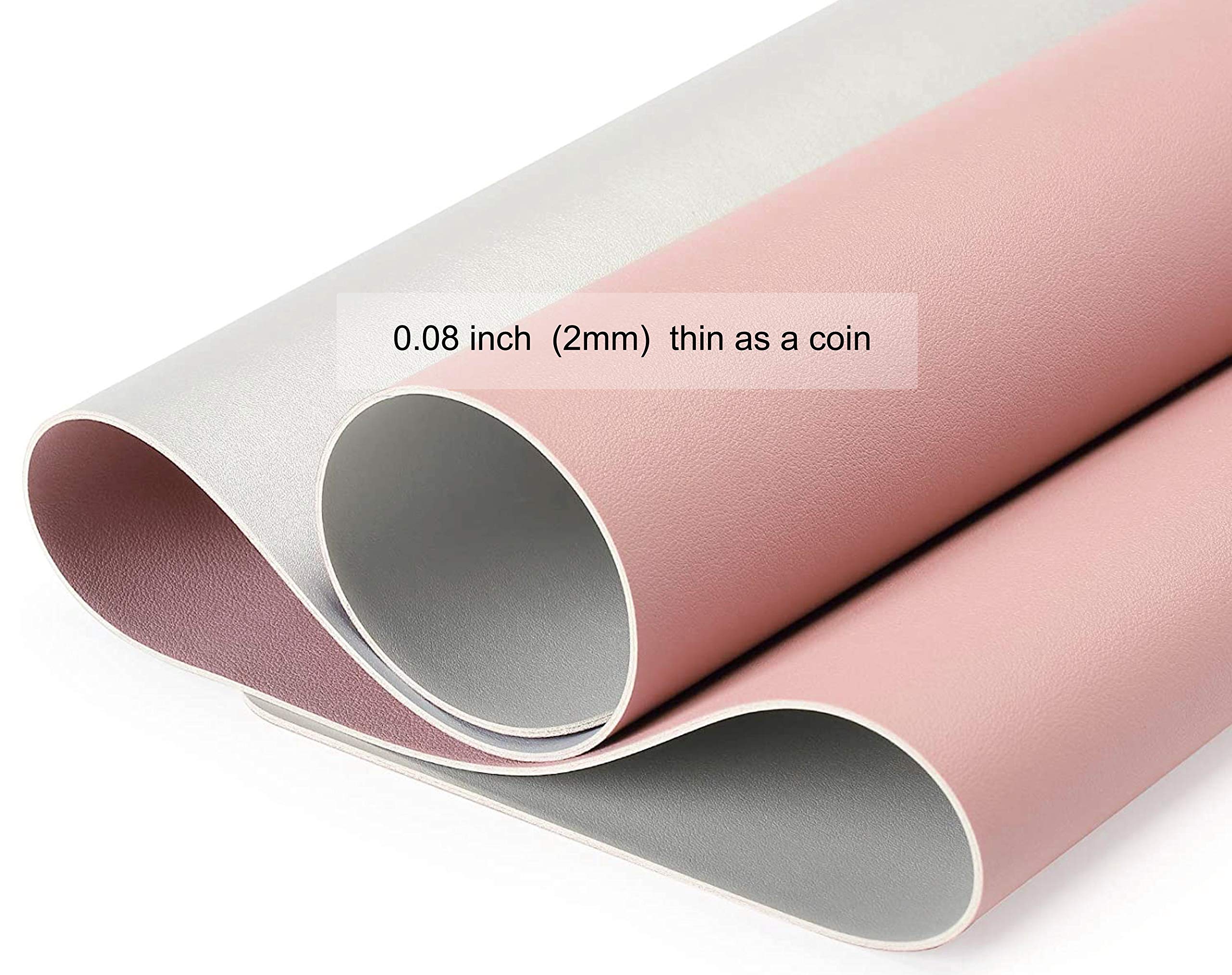 Premium Dual-Sided PU Leather Desk Pad & Mouse Mat - Non-Slip Waterproof Office Desk Protector (23.6