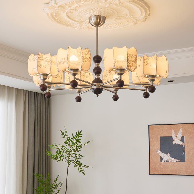 Elegant Floral Chandelier - Modern Crystal Ceiling Light Fixture for Dining Room, Bedroom & Living Room Decor | Perfect for Home, Wedding & Event Lighting