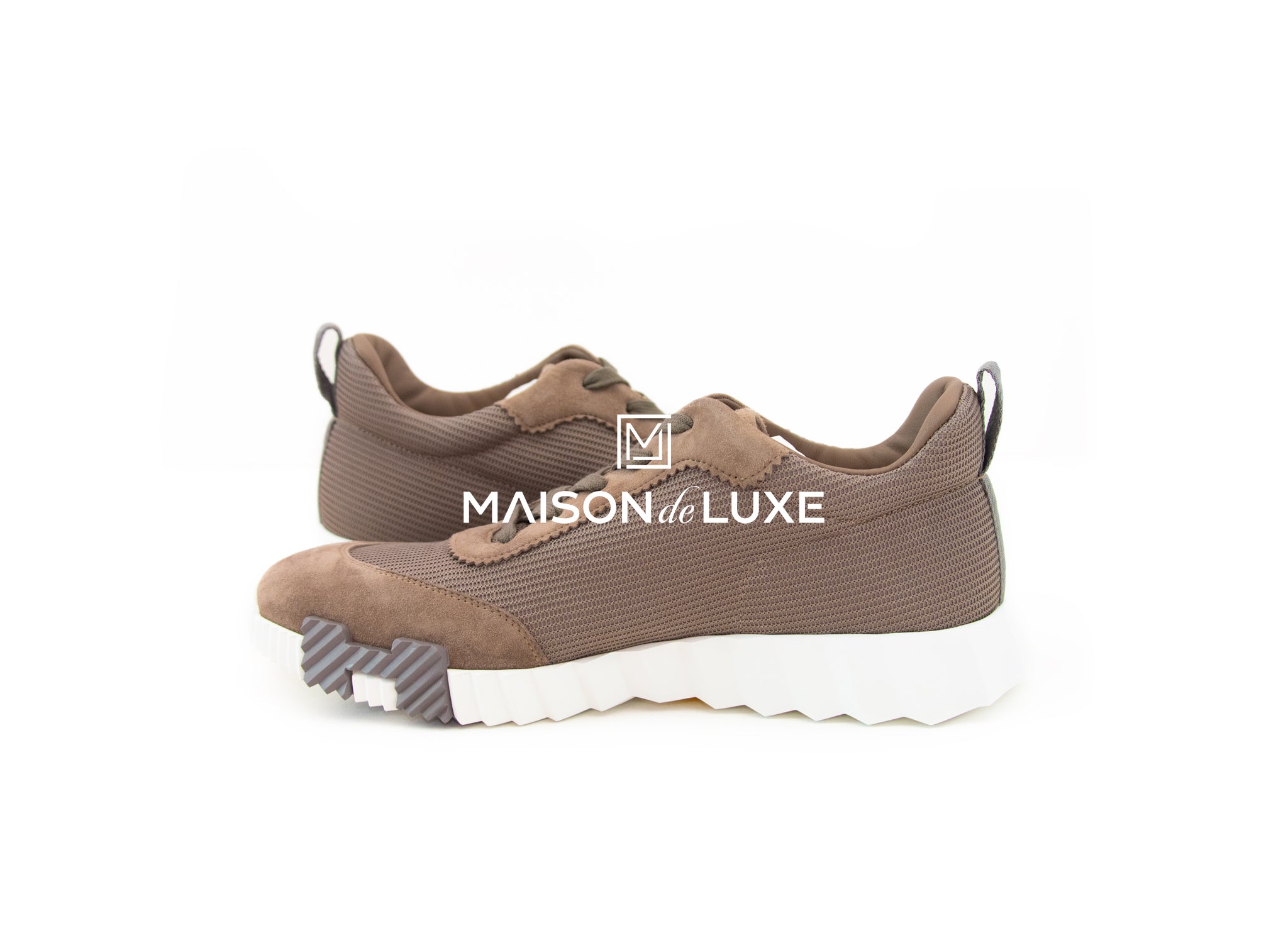 Hermes Men's Etoupe Bouncing 42 Sneakers - Luxury Leather Casual Shoes for Men | Perfect for Business Casual, Office Wear & Everyday Comfort
