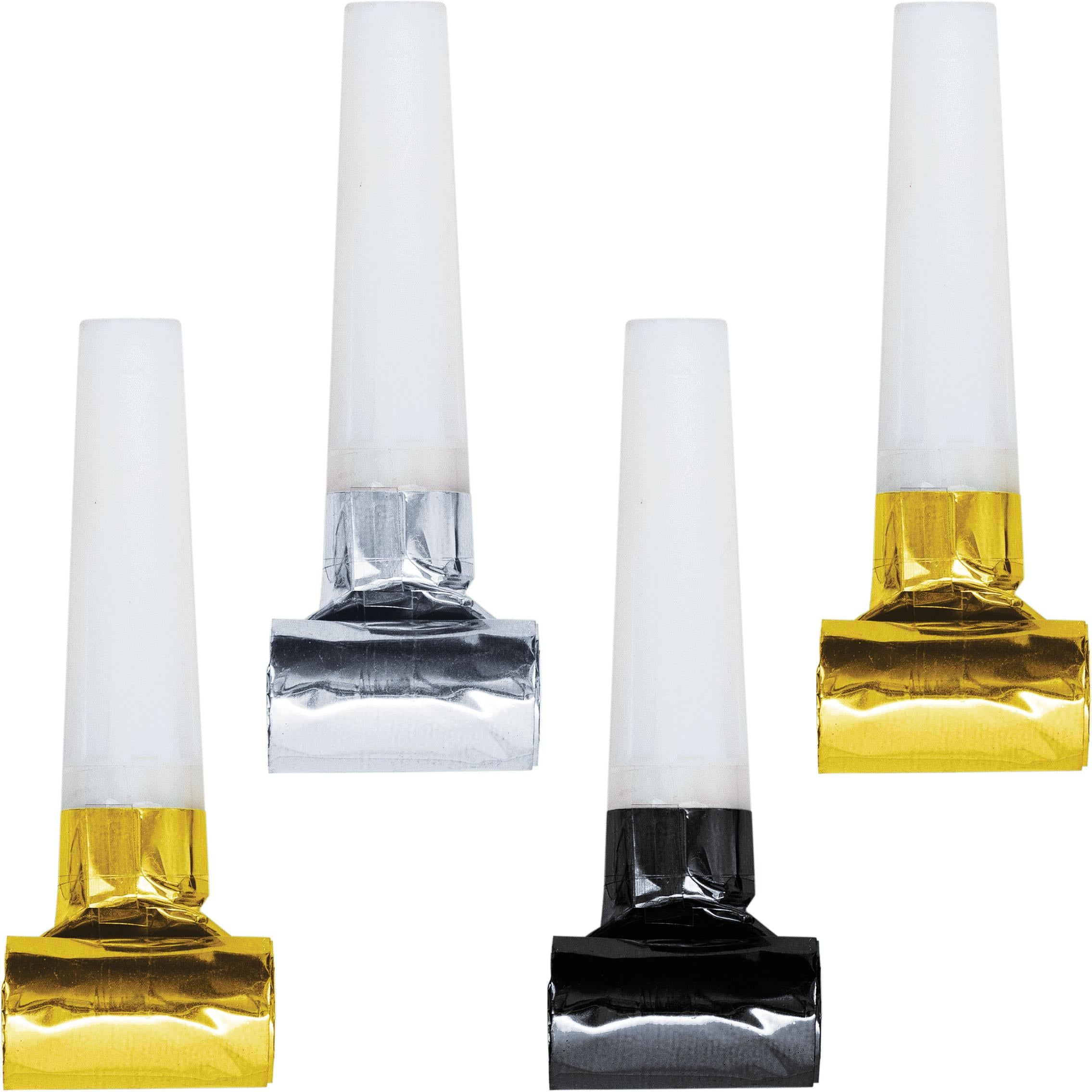 12-Pack Black Silver Gold New Year Party Wearables Kit for 4 People - Perfect for Holiday Celebrations, Family Gatherings & Festive Events