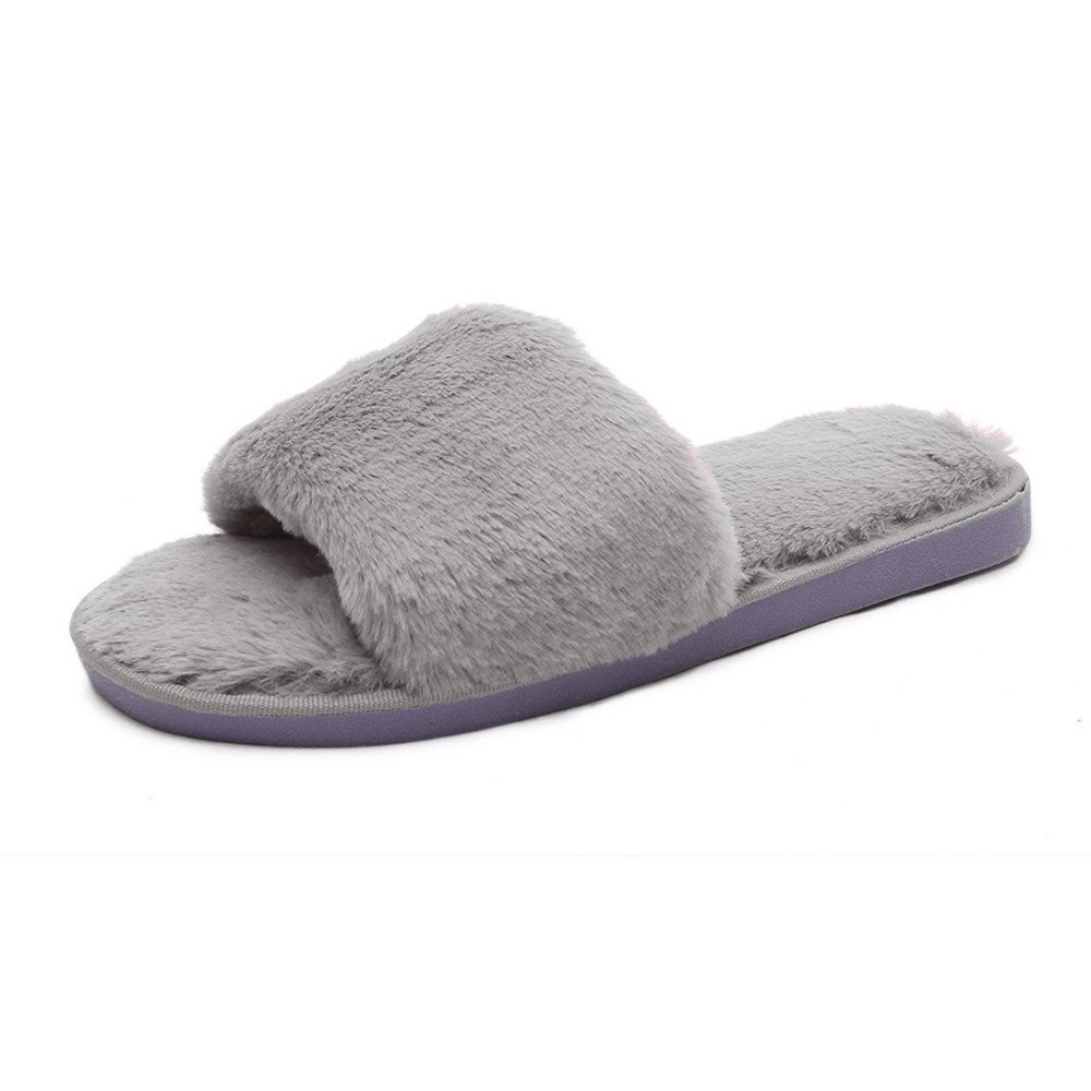 Women's Fuzzy House Slippers - Memory Foam Indoor/Outdoor Slides for Home & Garden Comfort
