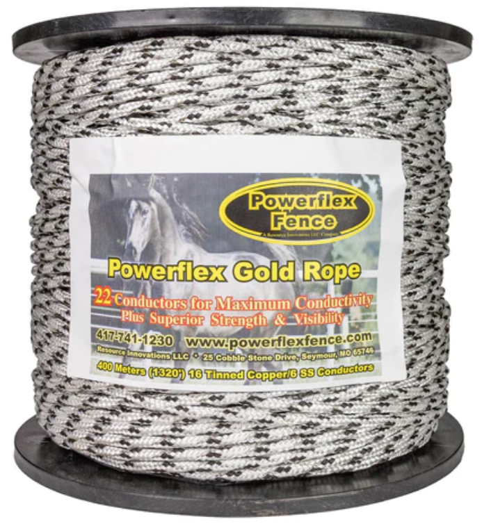 Polybraid Gate Rope - 22 Conductors Heavy Duty Braided Cable for Fencing, Gates & Livestock Enclosures | Durable Outdoor Use