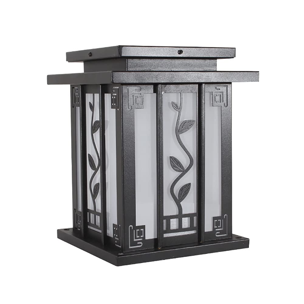 Solar Post Cap Lights Outdoor - IP65 Waterproof LED Deck Post Lighting, Warm White Modern Garden Lamp for Patio, Fence, Villa Gate Pillar - Perfect for Landscape, Pathway & Driveway Lighting