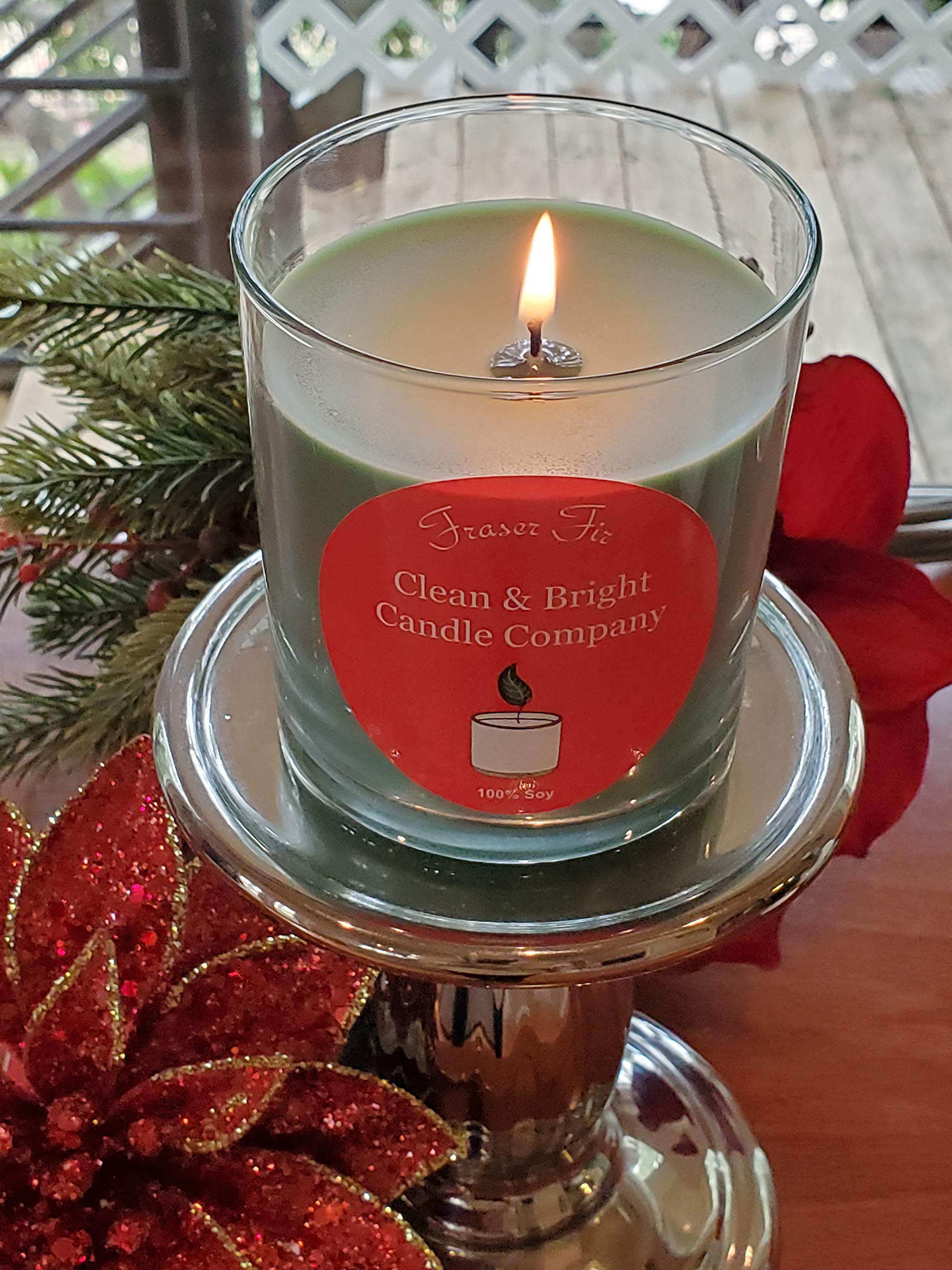 Handmade Soy Christmas Tree Scented Candle - Eco-Friendly Holiday Home Decor for Gifts & Aromatherapy