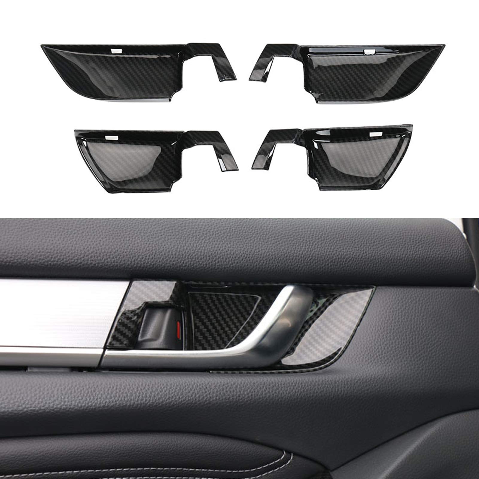 ABS Interior Door Handle Cover for Honda Accord 2018-2020 - Carbon Fiber Style Upgrade