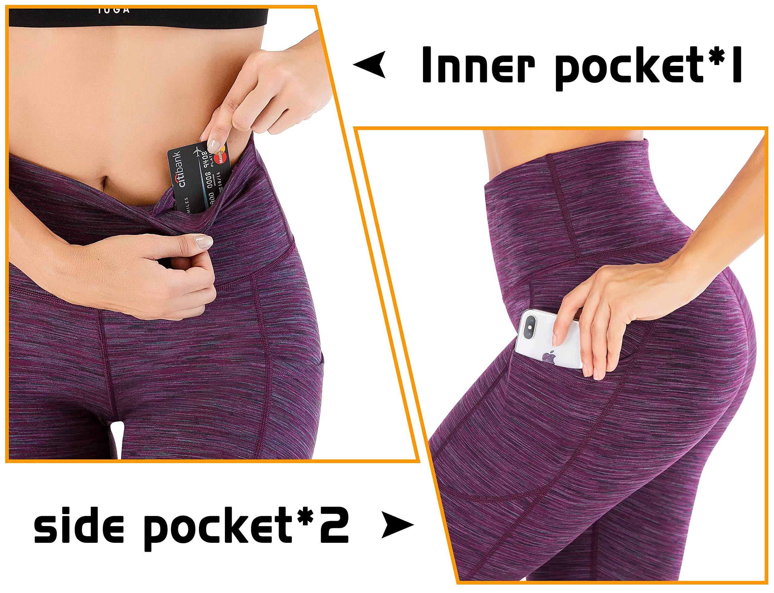 IUGA High Waisted Yoga Pants for Women with Pockets - Capri Workout Leggings for Running, Gym & Lounge - Breathable & Stretchy Activewear for Yoga, Pilates & Everyday Wear