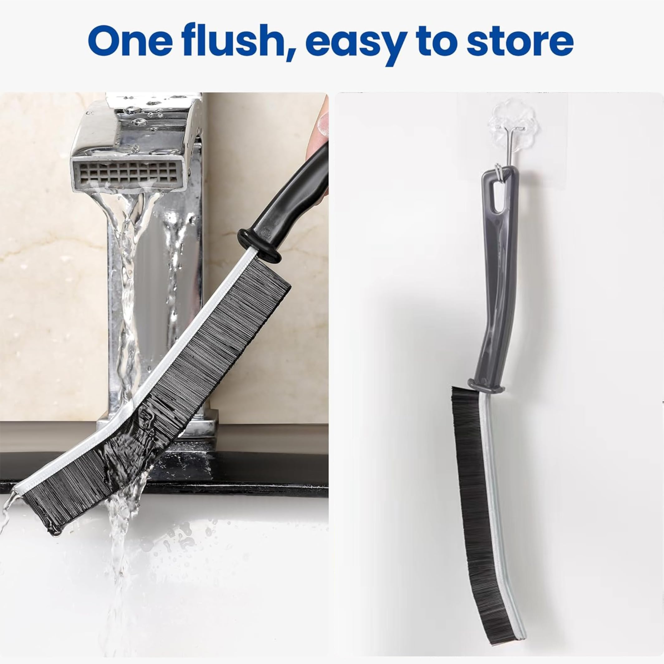 Lemcrvas Crevice Cleaning Brush Set - 4Pcs Multifunctional Gap & Grout Cleaner for Bathroom, Kitchen, Shower, Faucets, Windows & Toilet - Perfect for Hard-to-Reach Corners, Tile Cleaning and Home Deep Cleaning