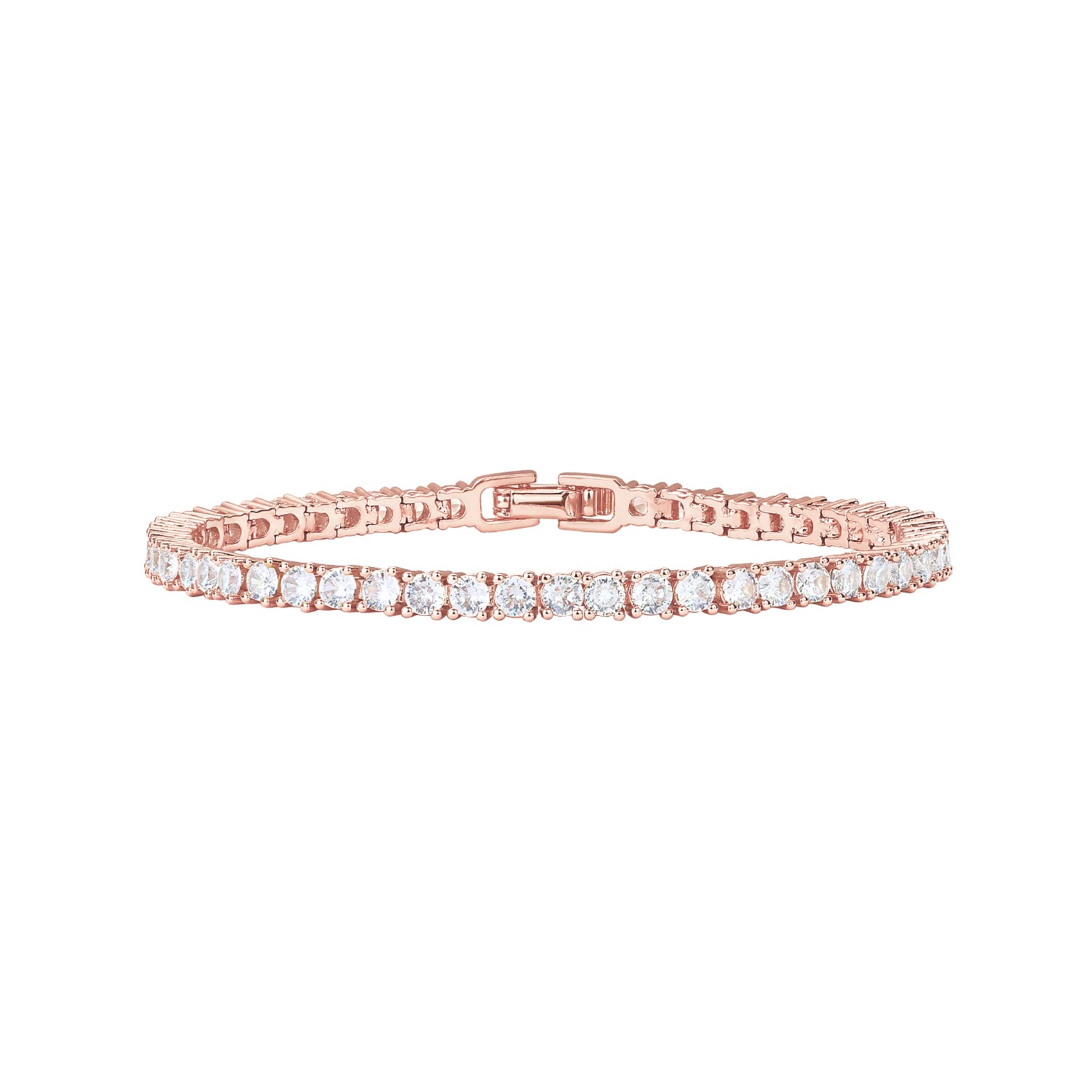 PAVOI 14K Gold Plated 3mm Cubic Zirconia Tennis Bracelet for Women | Classic Elegant Jewelry Gift | Adjustable 6.5-7.5 Inch | Perfect for Weddings, Parties & Everyday Wear