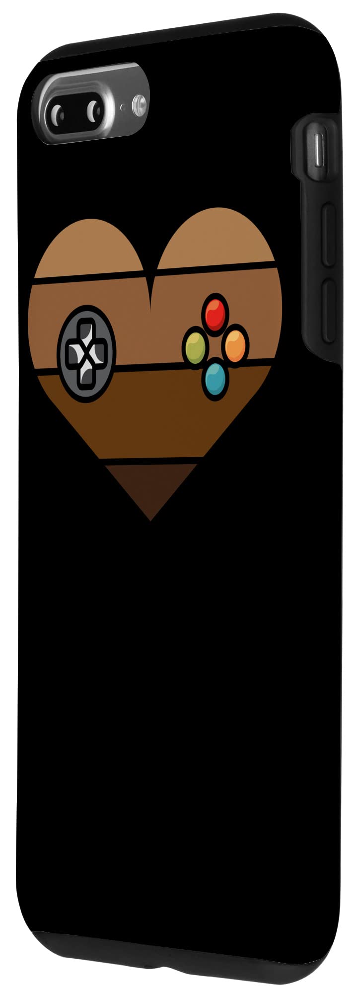 Premium iPhone 7 Plus/8 Plus Game Controller Case - Heart Design for Black History Month | Perfect for Mobile Gaming, eSports & Casual Play