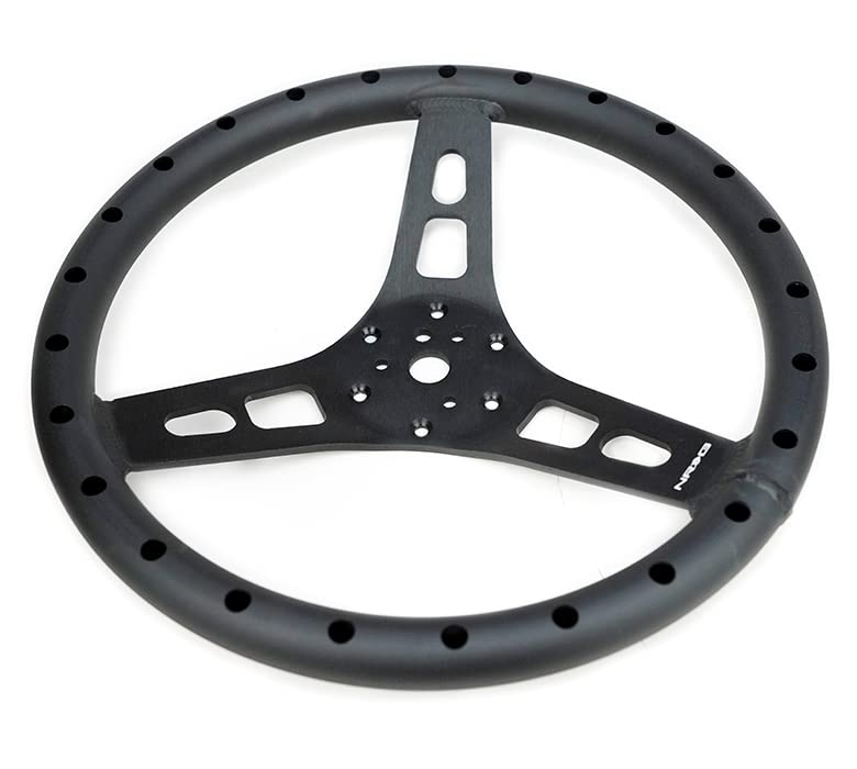 NRG Innovations NRG-RST-025MB-1 350mm Lightweight Aluminum Sport Steering Wheel - Reinforced Design for Racing, Drifting & Performance Driving - Perfect for Track Days & Car Enthusiasts
