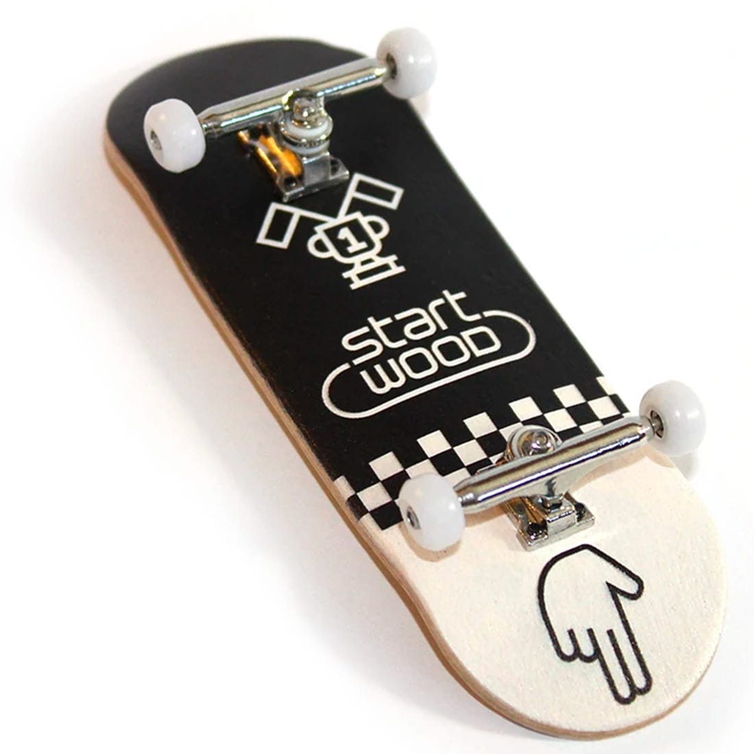 Startwood Fingerboard Complete - Professional Mini Skateboard for Finger Tricks & Skateboarding Practice - Perfect for Beginners & Advanced Users - Great for Office, Home & Travel Entertainment