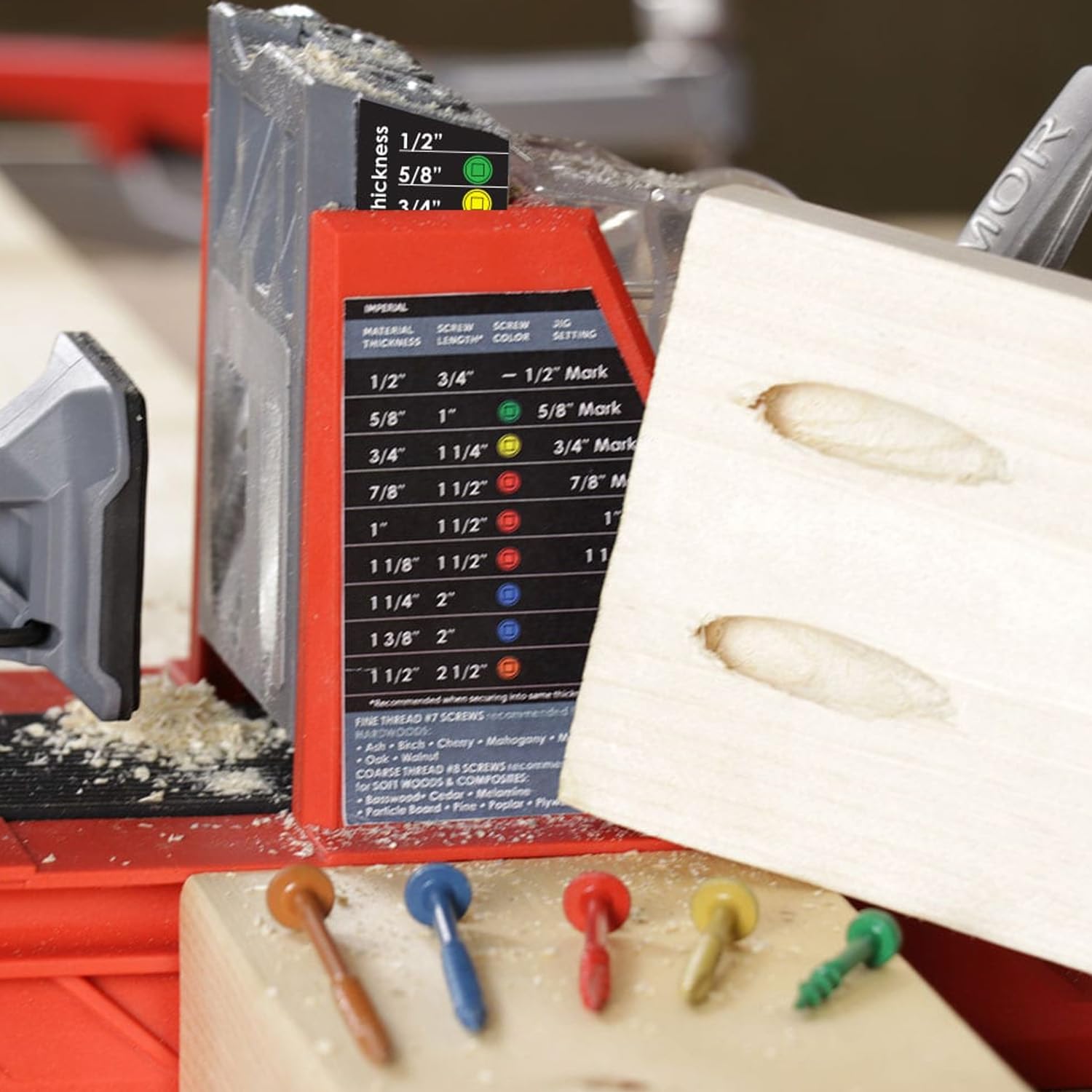 ARMOR TOOL Auto-Jig Pocket Hole System - Woodworking Joinery Kit with 6