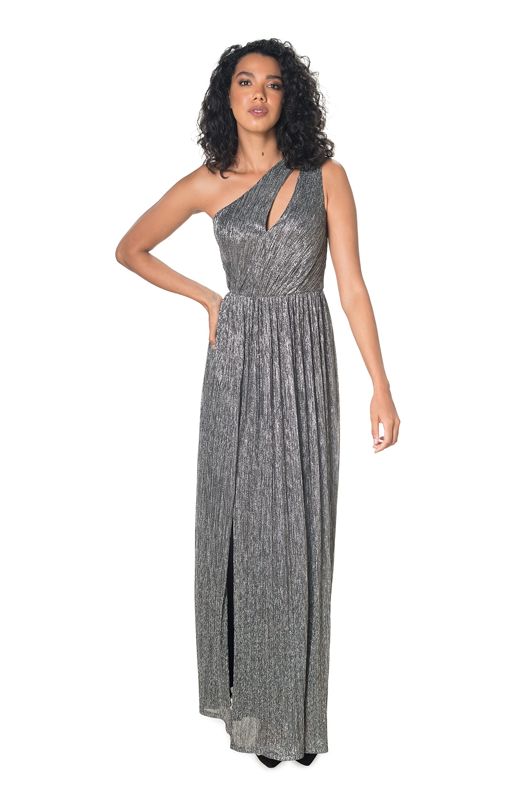 Dress the Population Women's Kienna Fit and Flare Floor Length Formal Dress for Weddings, Prom & Evening Events - Elegant Long Gown with Flattering Silhouette