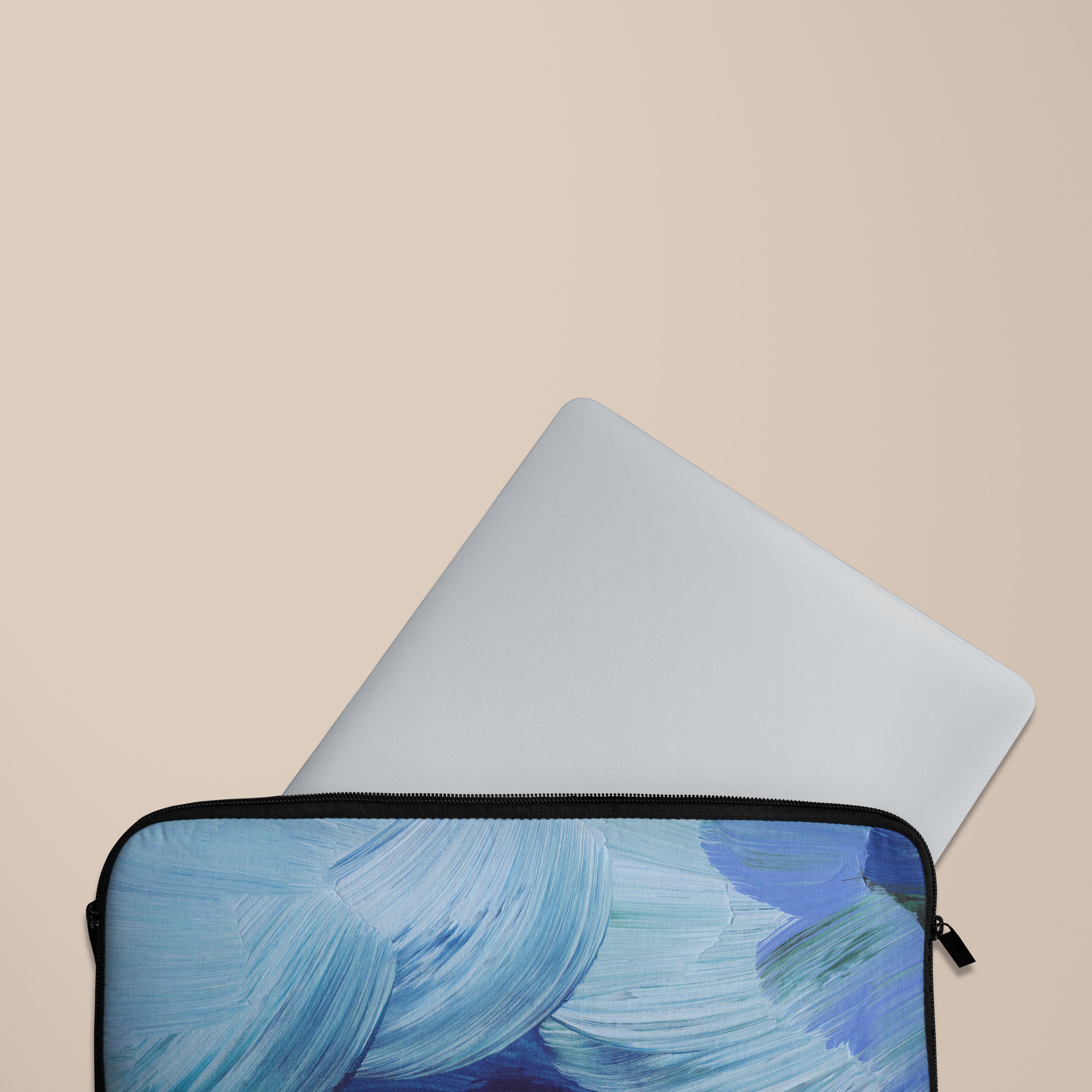 Premium Blue Paint Laptop Sleeve - Protective Case for MacBook Air/Pro 13-15 Inch - Waterproof & Shockproof Computer Bag - Perfect for Work, Travel & School