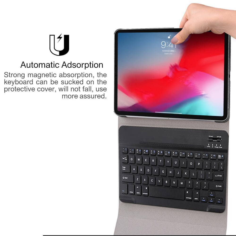Magnetic Removable Bluetooth Keyboard Case for iPad Pro 11 (2018) - Protective Cover with Stand | Perfect for Work, Travel & Home Office Use