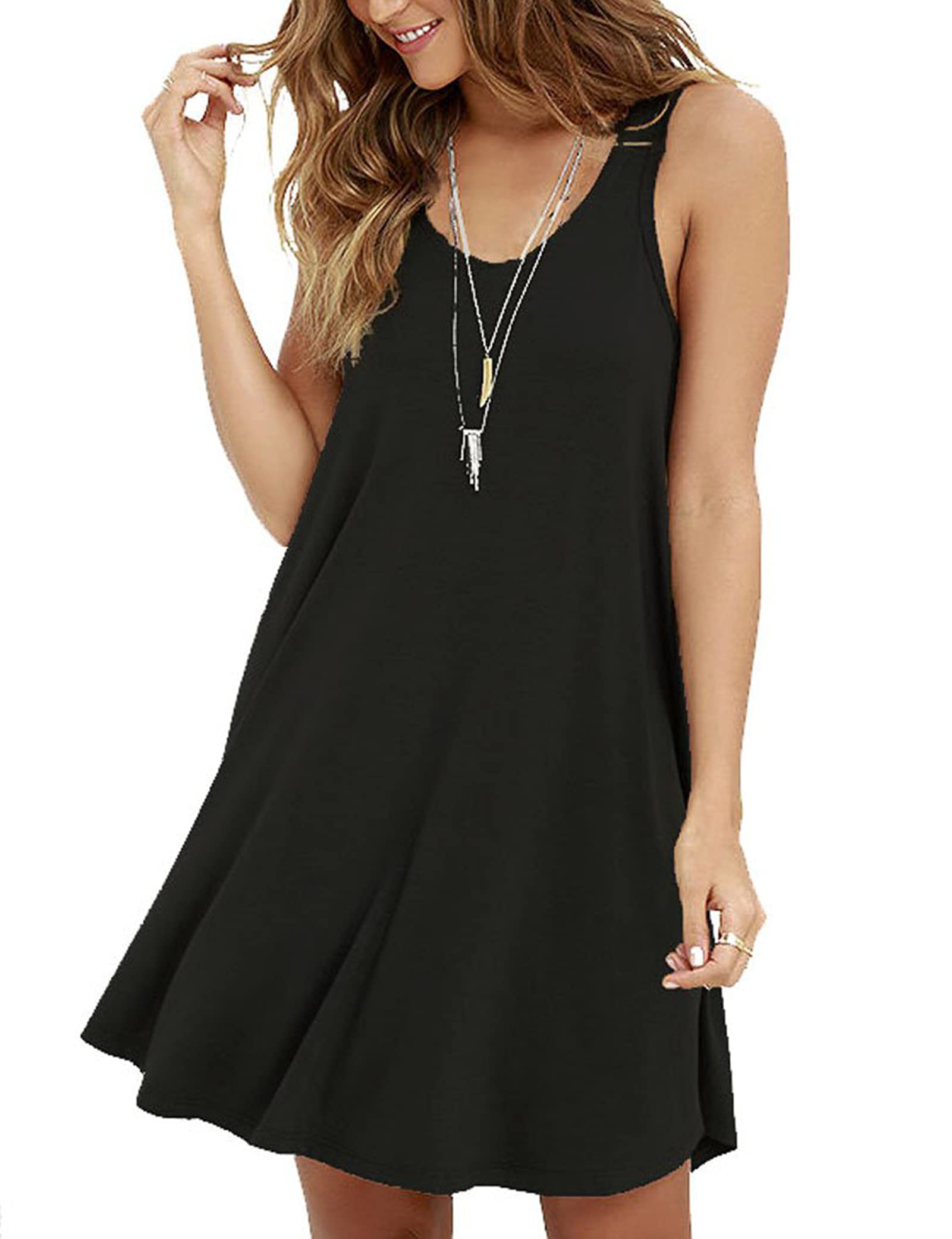 MOLERANI Women's Casual Swing T-Shirt Dress - Loose Fit Short Sleeve Comfortable Summer Tunic Top for Beach, Travel & Everyday Wear