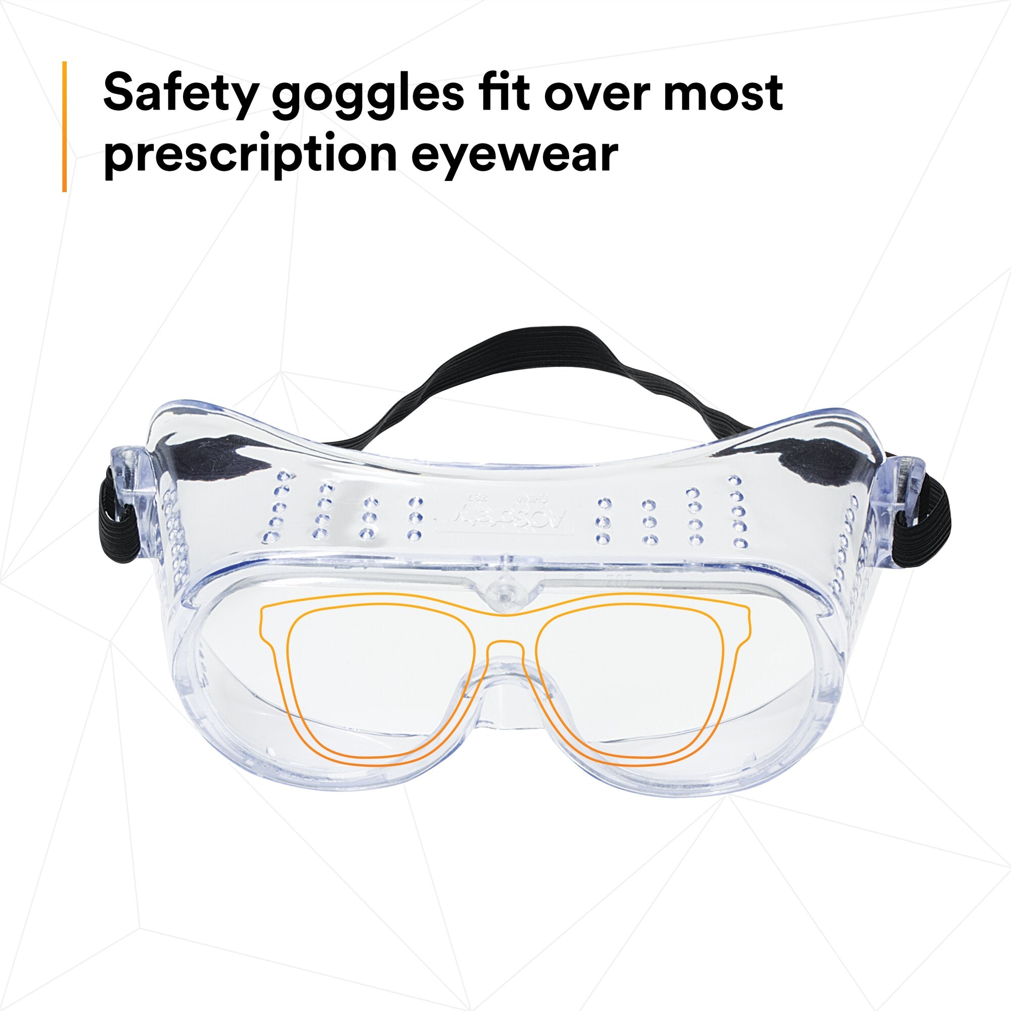 3M 332 Impact Safety Goggles - Anti-Fog, Clear Lens - ANSI Z87.1 Certified for Eye Protection - Ideal for Construction, Woodworking & Lab Work