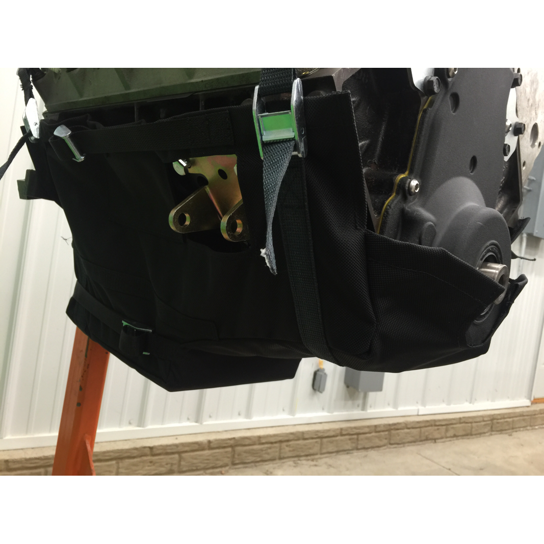 Motion Raceworks LS1 Engine Diaper - NHRA & IHRA Approved Oil Containment System for Motor Mounts (with Cutouts) | High-Performance Racing & Track Safety Protection