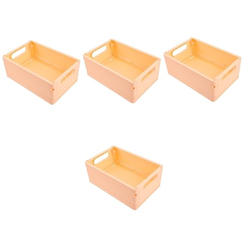 Cabilock 4-Piece Foldable Makeup Storage Box Set - Small Cosmetic Organizer with Shelf, Portable Beauty Storage Baskets for Vanity, Bathroom & Travel Organization
