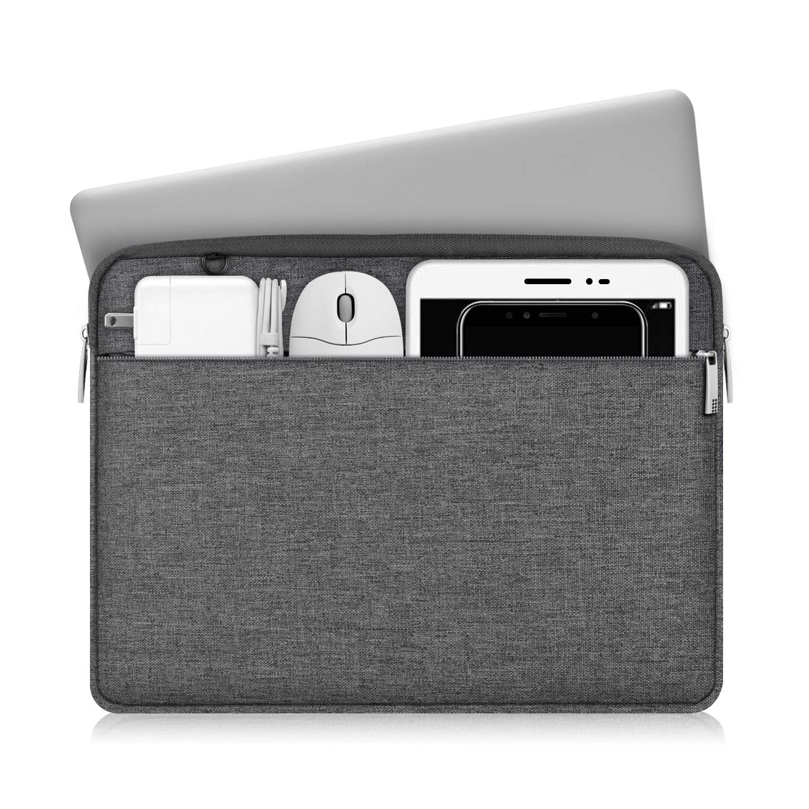 Waterproof 14-14.2 Inch Laptop Sleeve Case - Shock Resistant Lightweight Bag with Accessory Pocket & Detachable Small Bag - Protective Cover for 14.2