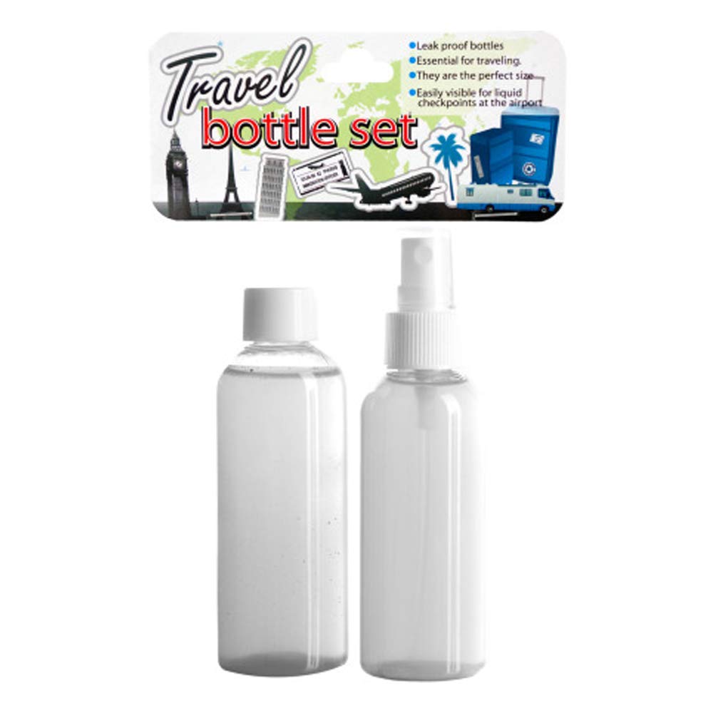 4-Pack 100ml Clear Empty Plastic Bottles with Spray Dispenser - Travel-Friendly Refillable Containers for Toiletries, Cosmetics & Essential Oils - Perfect for TSA Compliance, Gym, Camping & Home Organization