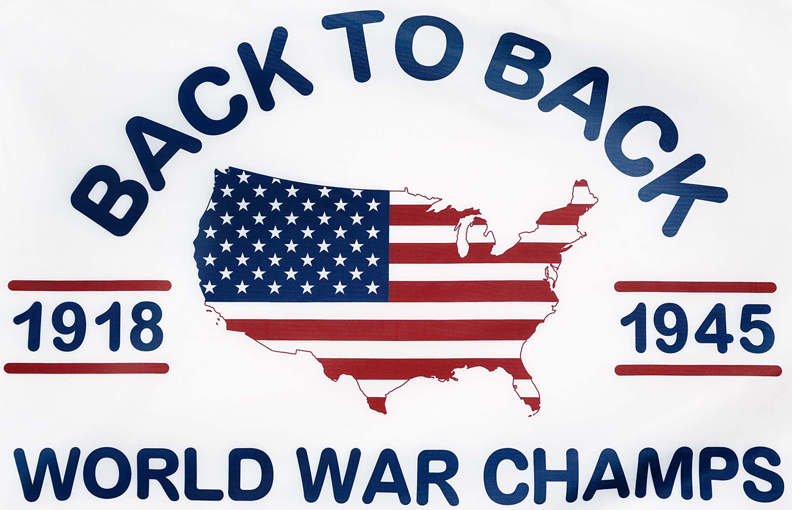 XIFAN Back to Back World War Champs Flag - 3x5 FT Polyester Outdoor Banner with Brass Grommets - Durable American Military Pride Flag for Yard, Wall Decor, Veterans Day & Patriotic Events