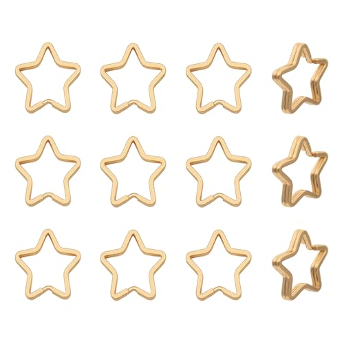 Star Shape 12pcs Light Gold
