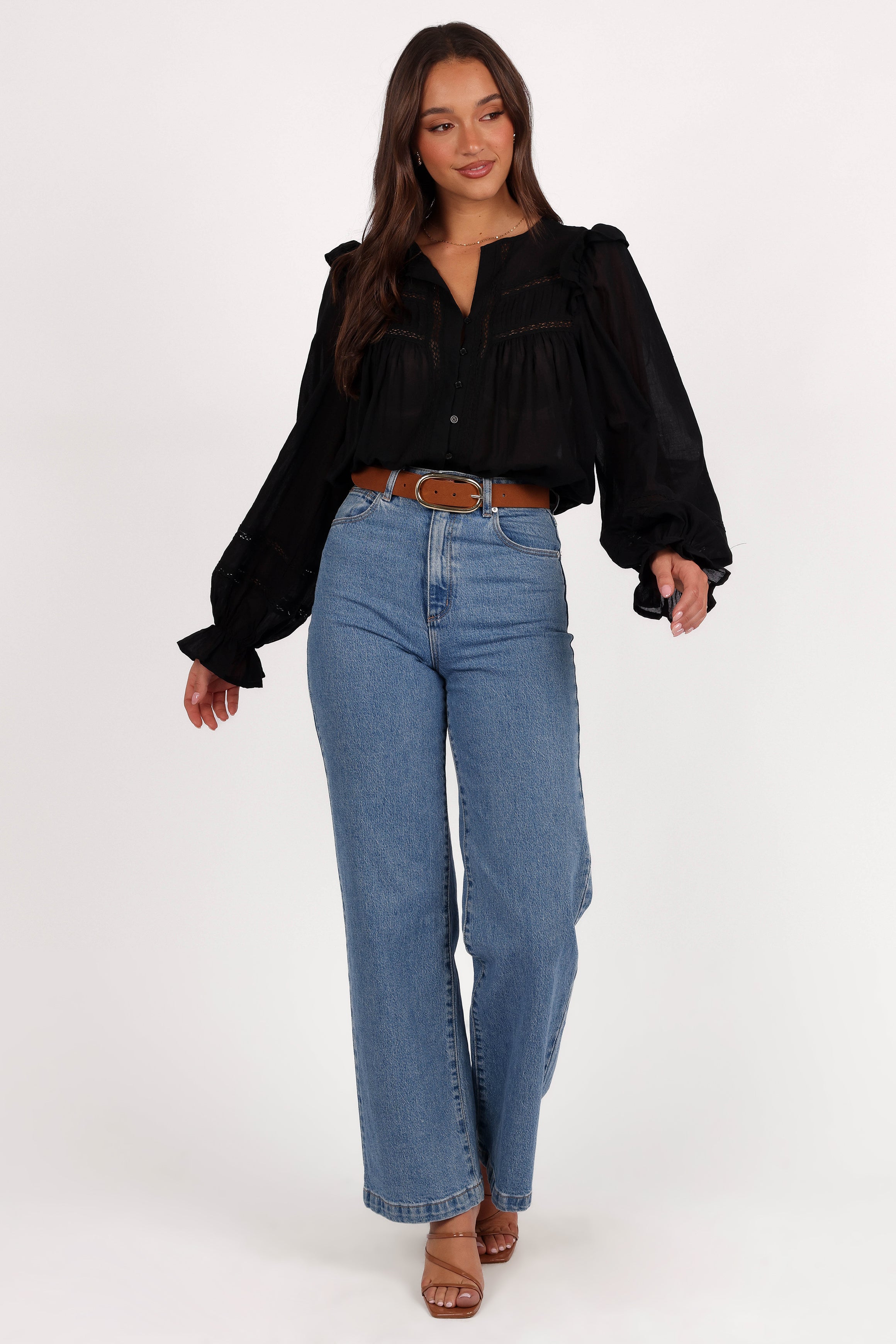 Emelia Top for Women - Elegant Black Blouse for Casual & Office Wear | Perfect for Work, Dates & Everyday Outfits