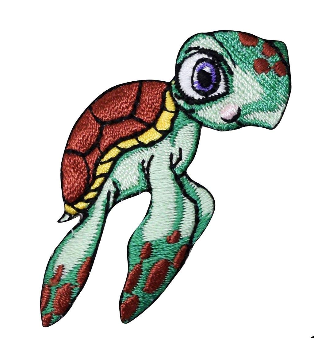 Baby Sea Turtle Embroidered Iron-On Patch for DIY Crafts, Jackets, Backpacks & Hats – Cute Marine Animal Sewing Applique