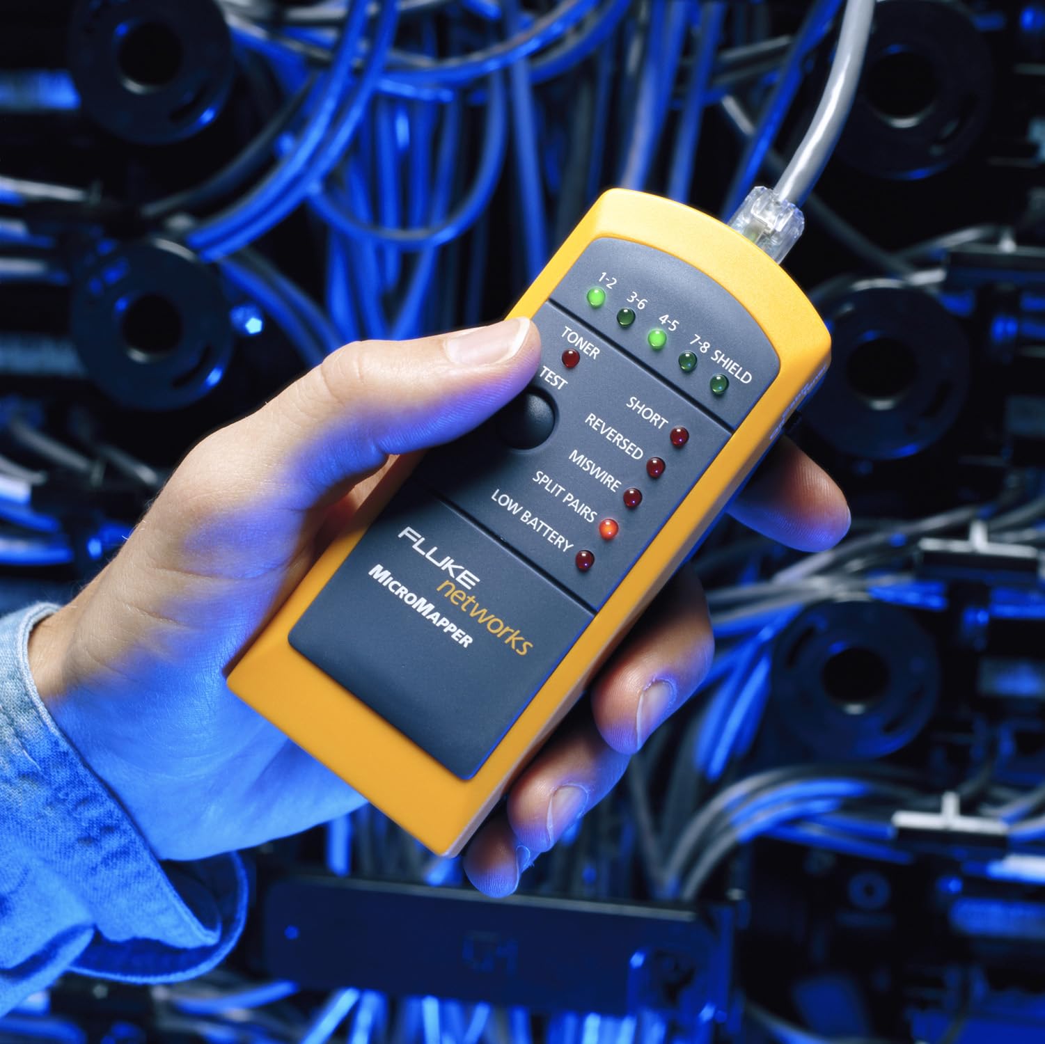 Fluke Networks MT-8200-49A Cable Tester for Ethernet & Network Cables | Professional Copper Wire Tester Tool (Grey/Yellow) | Perfect for IT Technicians & Network Installations