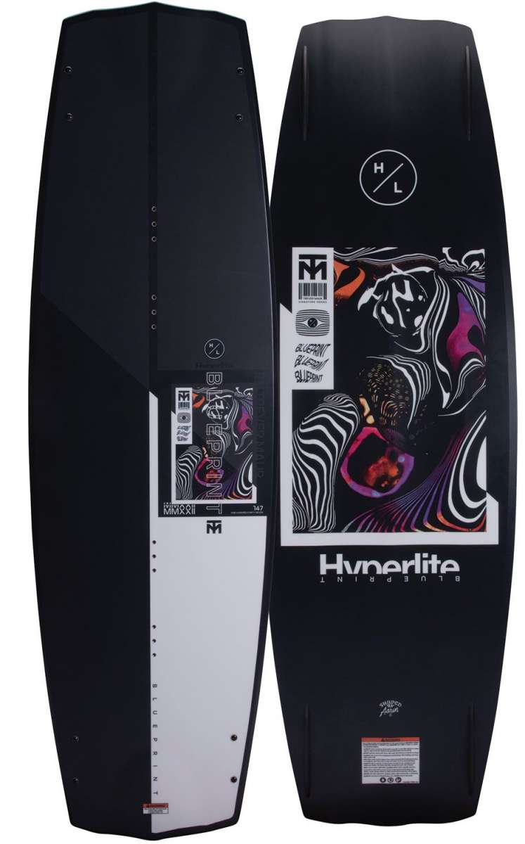 Hyperlite Trever Maur Blueprint Wakeboard 2022 - Premium Performance Wakeboard for Professionals & Enthusiasts | Perfect for Boat Riding, Cable Parks & Competitions