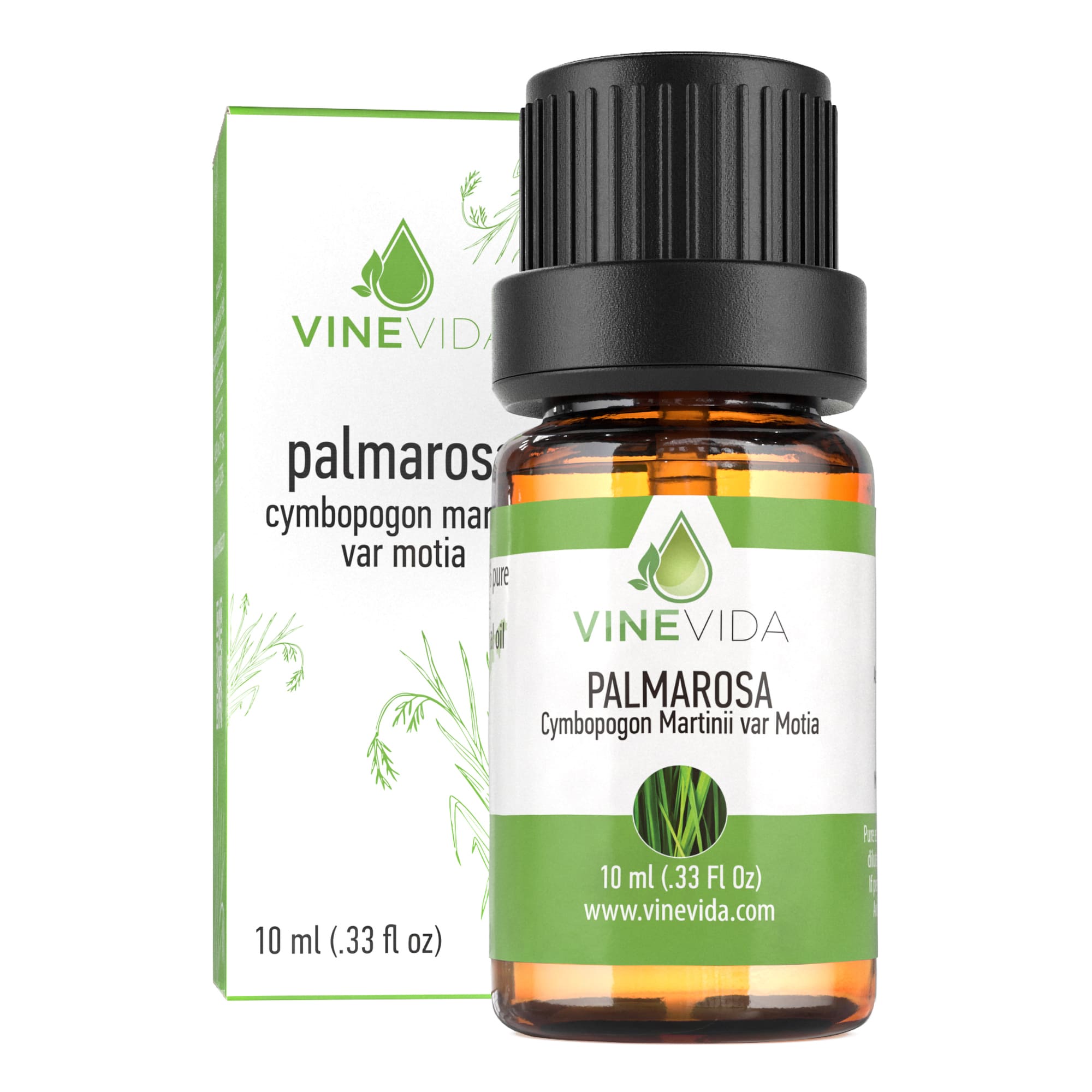 10mL Pure Palmarosa Essential Oil - Prefilled Bottle for Aromatherapy, Relaxation & Skin Care | Perfect for Diffusers, Massage & DIY Beauty Products