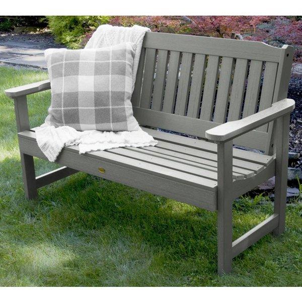 Lehigh Synthetic Wood Garden Bench - Weather-Resistant Outdoor Seating for Patio, Backyard & Garden - Durable & Low Maintenance