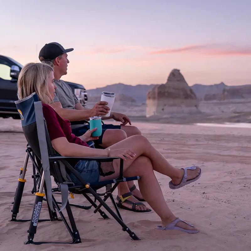 Kickback Rocker™ - Portable Folding Rocking Chair for Outdoor, Camping & Relaxation - Perfect for Patio, Beach, Backyard & Travel