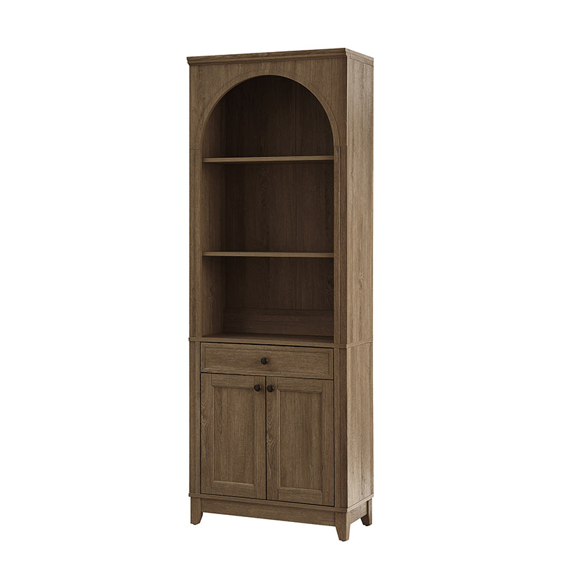 Baggio Modern Storage Bookcase with Smooth Glide Drawers and LED Lights - Stylish Bookshelf for Living Room, Bedroom, or Office Organization