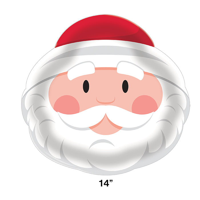 12-Piece Bulk Santa Plastic Trays for Christmas Party Serving - Perfect for Holiday Desserts, Candy & Appetizers