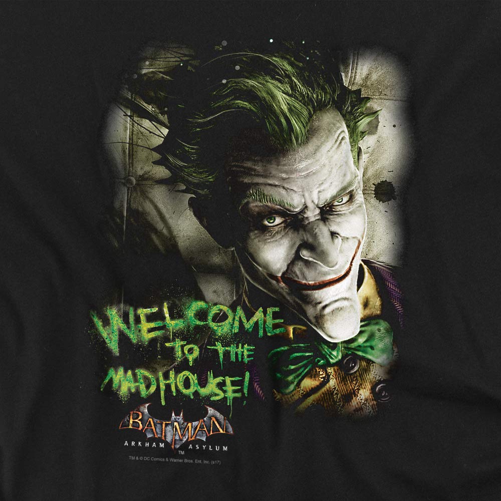 Batman 'Welcome to The Madhouse' Women's Graphic T-Shirt | DC Comics Superhero Tee for Casual Wear & Cosplay