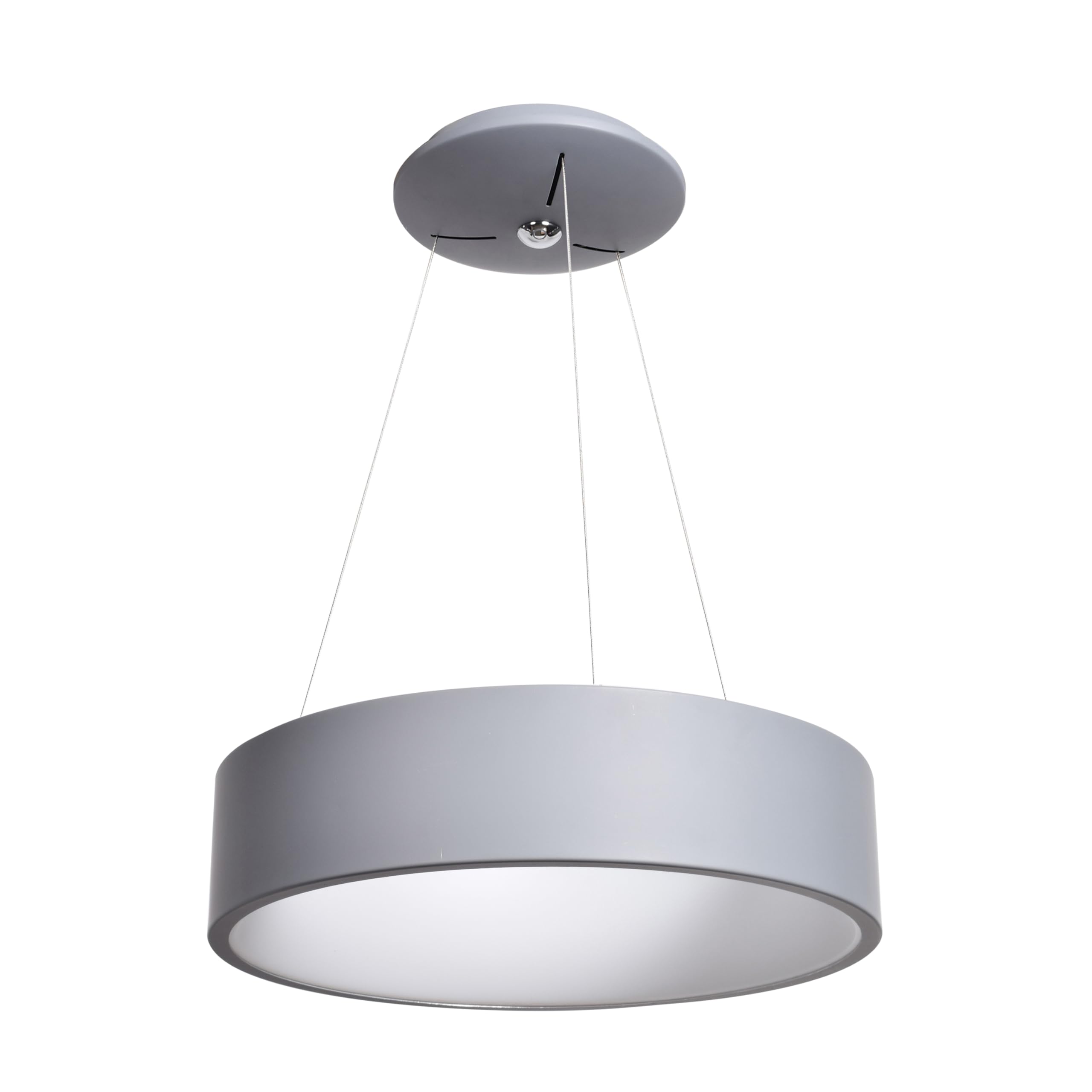 Stylish Gray LED Pendant Light with Acrylic Lens Diffuser - Modern Hanging Fixture for Dining Room, Kitchen Island & Bedroom Lighting